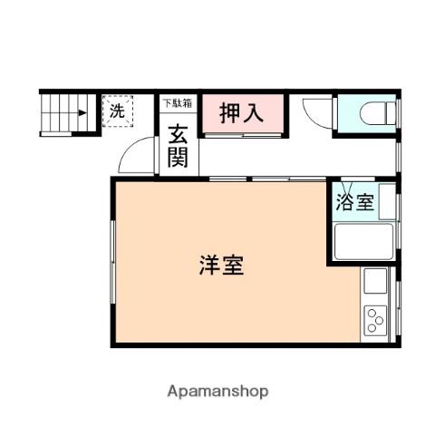 よしき荘(ワンルーム/1階)の間取り写真