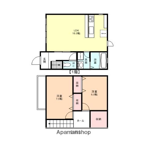 サン・関大町(2LDK/1階)の間取り写真