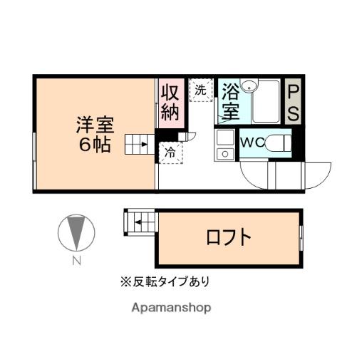 スカイコーポ善光寺(1K/2階)の間取り写真