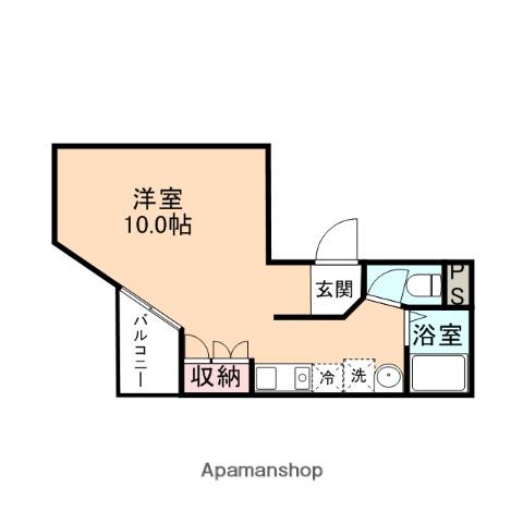 ビラビエナ(ワンルーム/2階)の間取り写真