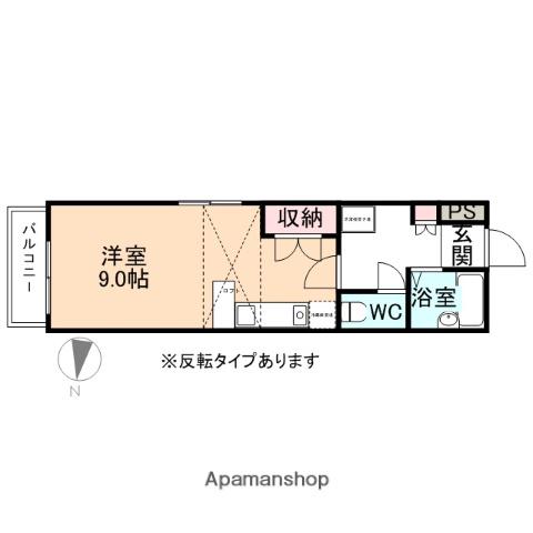 モア・アペックス美原町(ワンルーム/2階)の間取り写真
