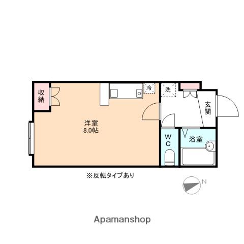 レクリオ角三島(ワンルーム/2階)の間取り写真