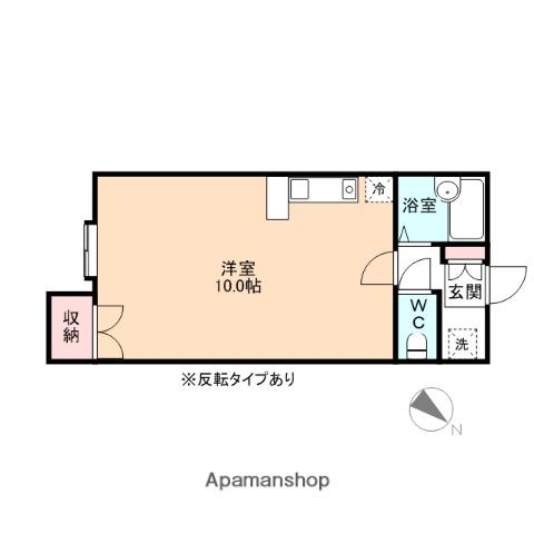 レクリオ荻布新町(ワンルーム/2階)の間取り写真