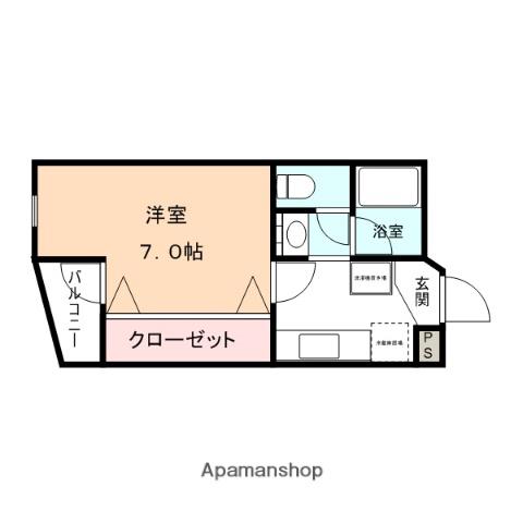 ONEポケット(1K/2階)の間取り写真