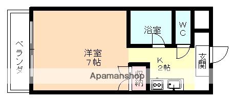 五葉ハイツ(1K/2階)の間取り写真