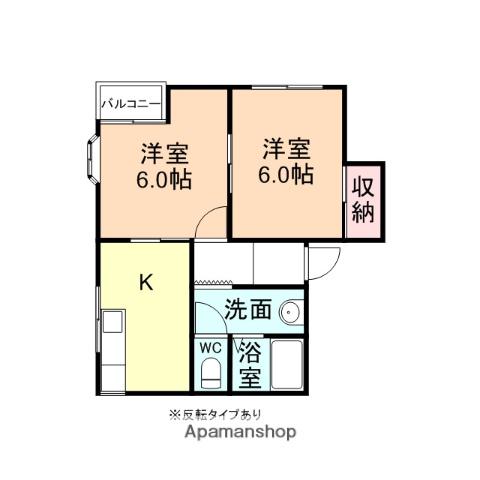 レピュート金山新(2K/2階)の間取り写真