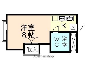 ハッピーハイツ(1K/1階)の間取り写真