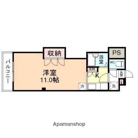サンシャイン88 A棟(1K/5階)の間取り写真