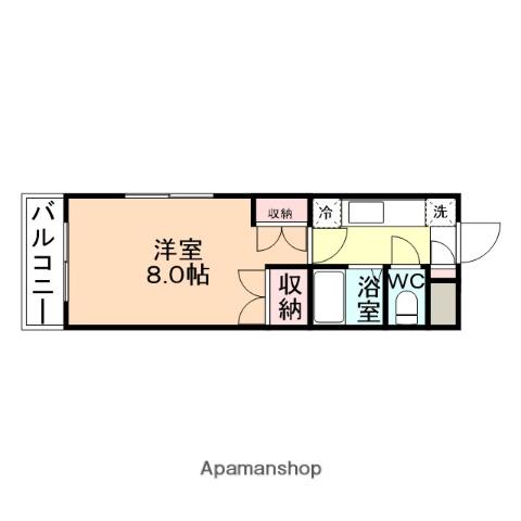 スターコート神通(1K/1階)の間取り写真