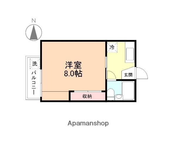 パークハイツ呉羽(1K/2階)の間取り写真