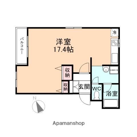 スカイパレス参番館(ワンルーム/1階)の間取り写真