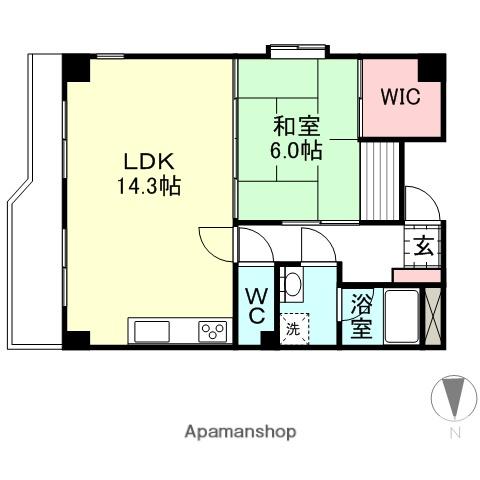 エクシーブ中野(1LDK/3階)の間取り写真