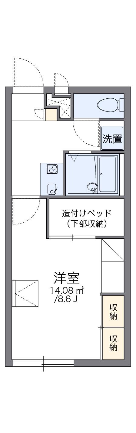 レオパレスダイヤ(1K/1階)の間取り写真