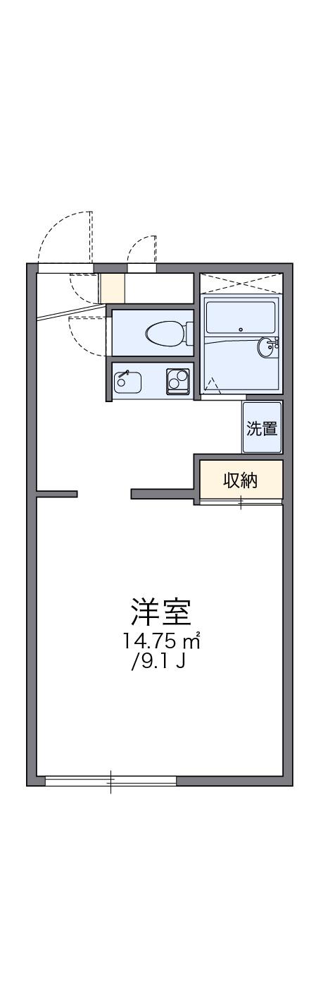 レオパレスフォレスト(1K/1階)の間取り写真
