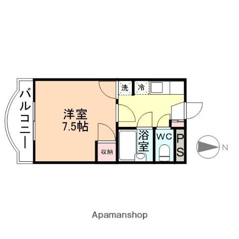 シティハイツ安野屋(1K/3階)の間取り写真