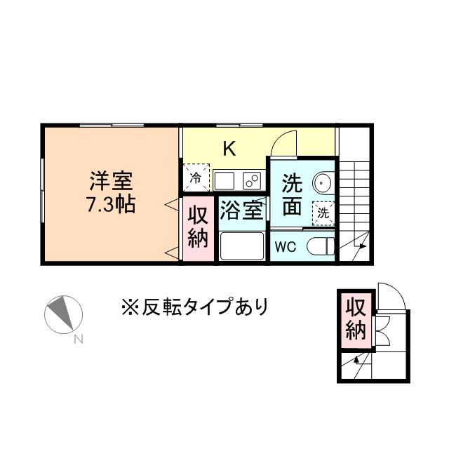アバンティ五福(1K/2階)の間取り写真
