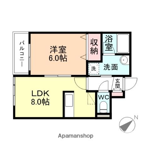 ペルレ平安(1LDK/5階)の間取り写真