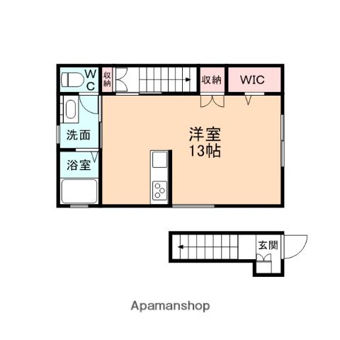 AMOUR ET SOURIRE(ワンルーム/2階)の間取り写真
