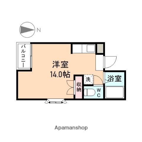 エスポワール松川(1K/3階)の間取り写真