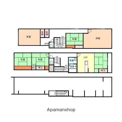 高山本線 越中八尾駅 徒歩16分 3階建 築32年(5LDK)の間取り写真