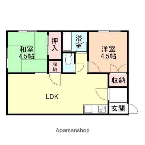 コートNAO(2LDK/2階)の間取り写真