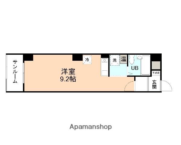 LUSSO光陽(ワンルーム/3階)の間取り写真