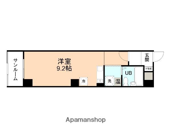 LUSSO光陽(ワンルーム/3階)の間取り写真