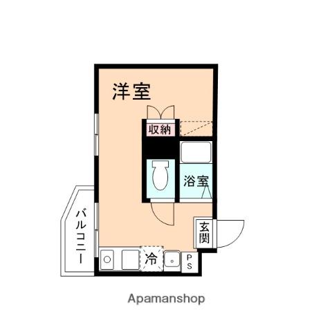 ベンベデール Ⅱ(ワンルーム/1階)の間取り写真