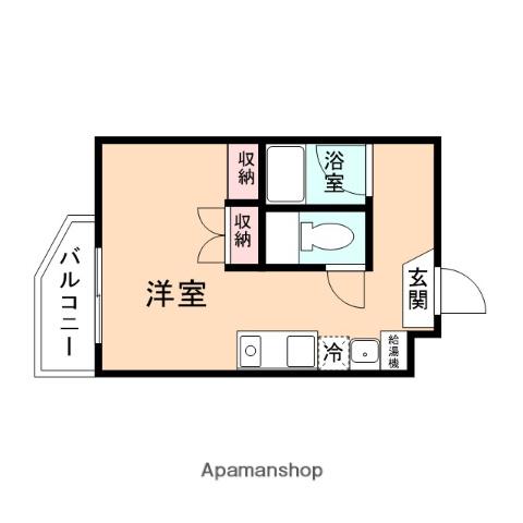 ベンベデール Ⅱ(ワンルーム/1階)の間取り写真
