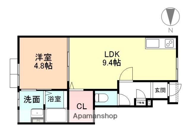 グランスイート大町(1LDK/1階)の間取り写真