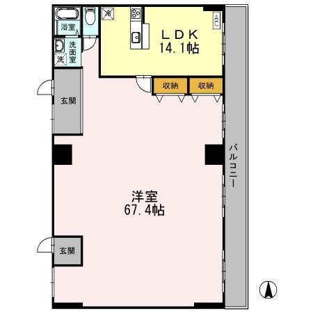 J-HOUSE杉田(1LDK/1階)の間取り写真