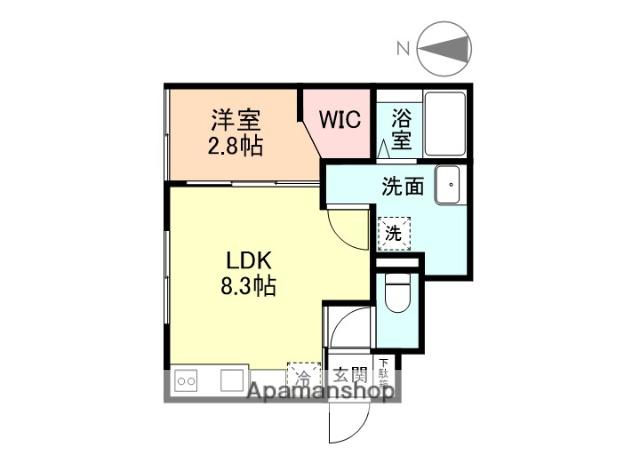 VIOLET星井町(1LDK/1階)の間取り写真