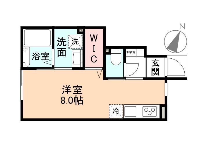 EDGEMOMENT長江(ワンルーム/1階)の間取り写真