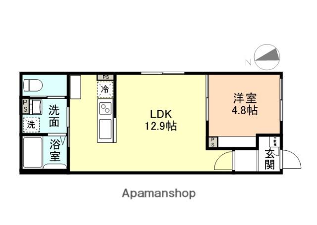 JEUNESSE(1LDK/1階)の間取り写真
