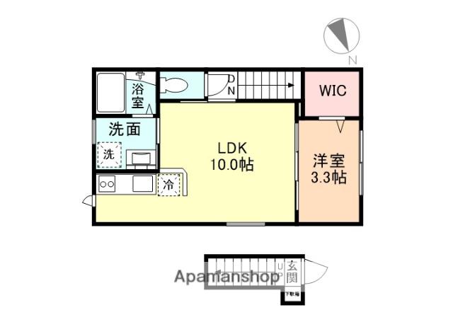 LIEN OTTO(1LDK/2階)の間取り写真