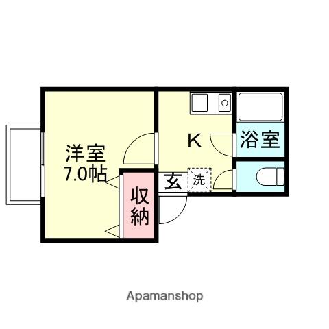 ソフィア寺町(1K/2階)の間取り写真