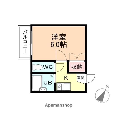 フジパレス石金(1K/1階)の間取り写真