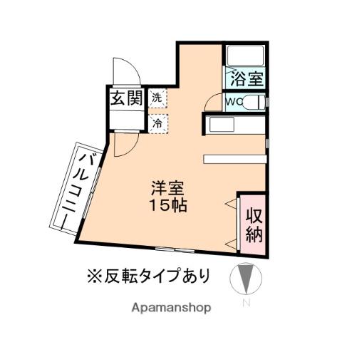 セルヴァン藍(1K/2階)の間取り写真