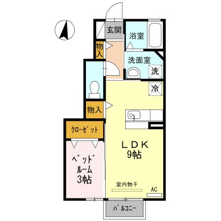 セジュール藤木(1LDK/1階)の間取り写真