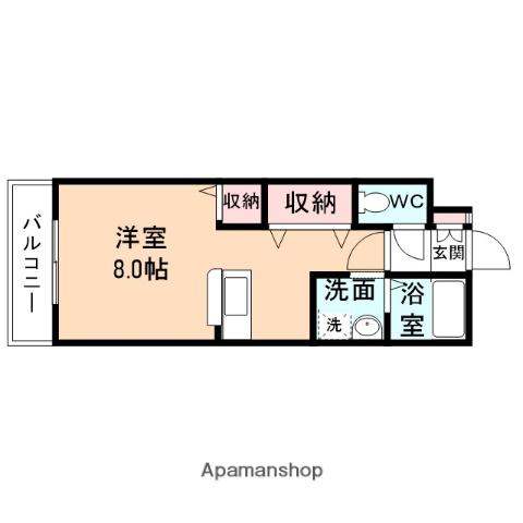 リバーサイドM(ワンルーム/2階)の間取り写真