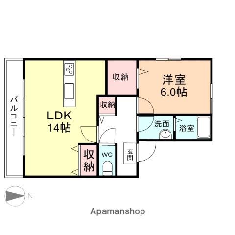 たんぽぽコーポ藤木(1LDK/2階)の間取り写真