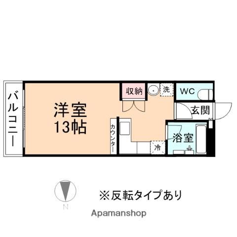 WILL80(ワンルーム/4階)の間取り写真