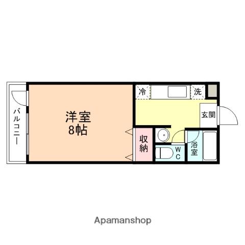 Kハウス(1K/1階)の間取り写真