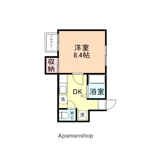 トレイン(1DK/1階)の間取り写真