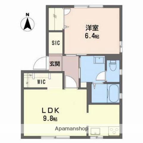 WIND35(1LDK/1階)の間取り写真