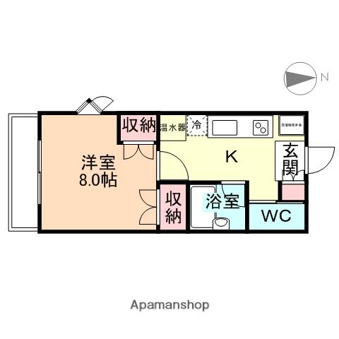 エスポワール清水Ⅱ(1K/2階)の間取り写真