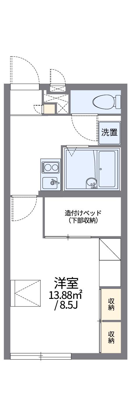 レオパレスツカポリッツ(1K/2階)の間取り写真