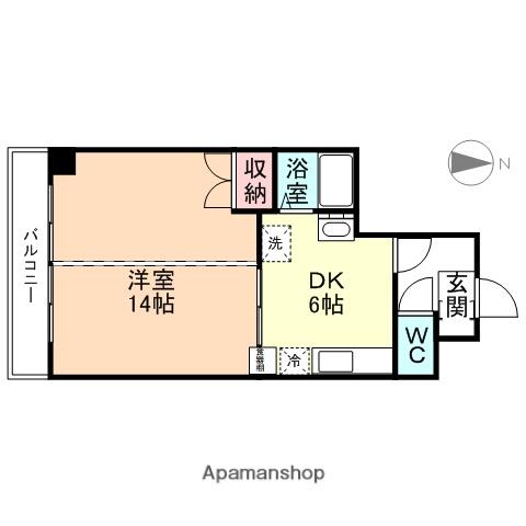 パークハイム西山王(2DK/2階)の間取り写真