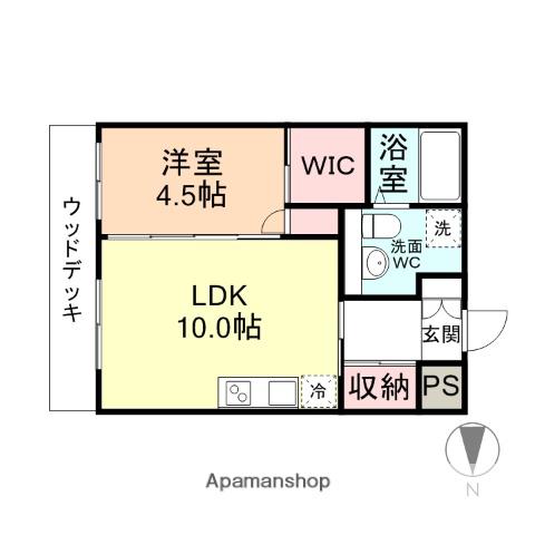 プラチナコートけやき(1LDK/5階)の間取り写真