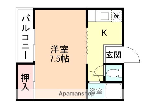 ブランテラス(1K/1階)の間取り写真